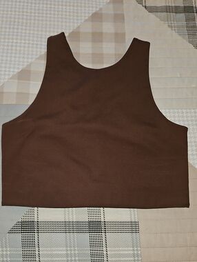 girlfriend collective Brown Cropped Tank Top